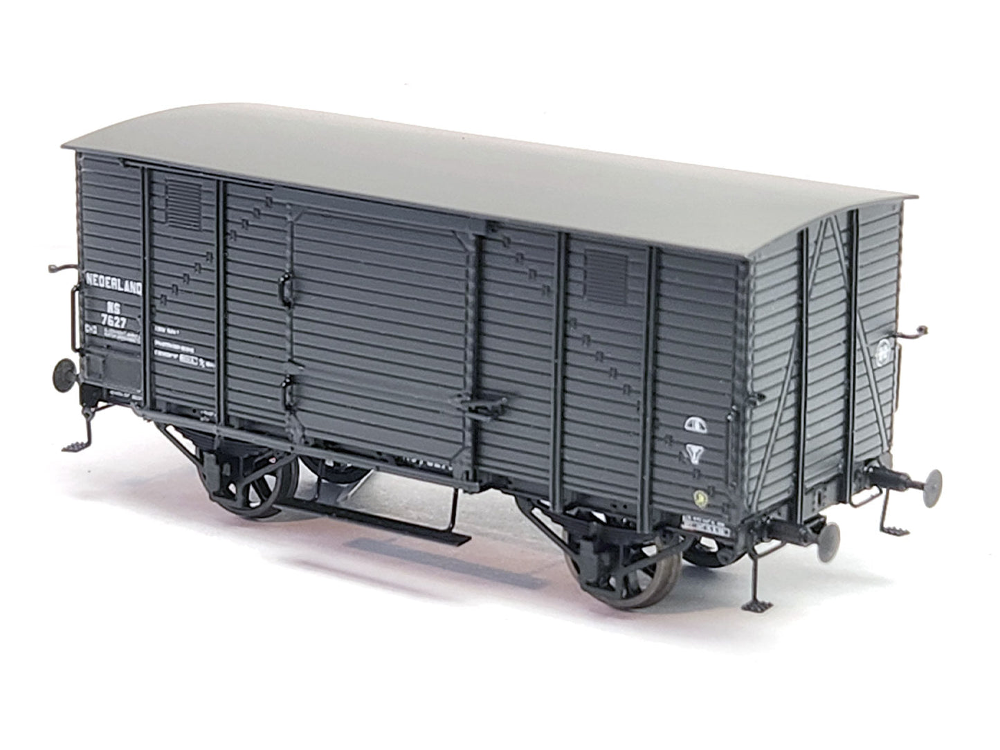 Messing bouwset goederenwagen CHD, oud model zonder remhuis NS / HSM (1879-1970) Art. M-175