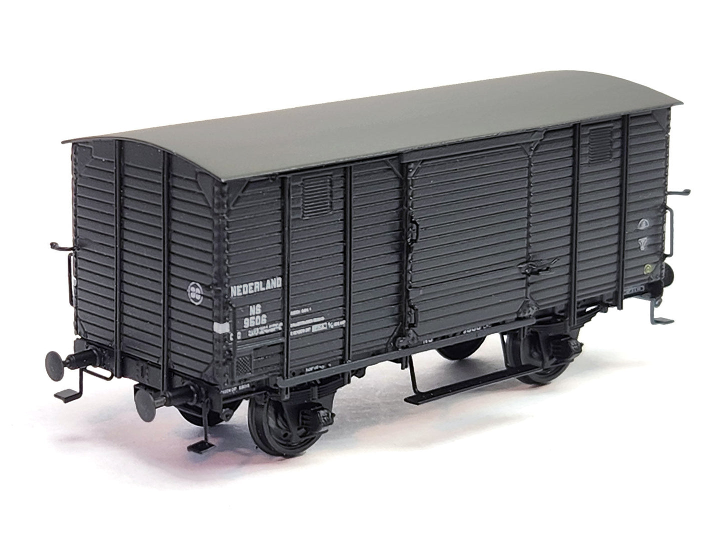 Messing bouwset goederenwagen CHD laat model zonder remhuis NS / HSM (1912-1970) Art. M-176