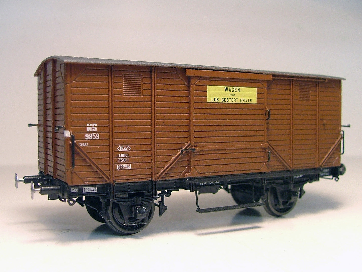 Messing bouwset graanwagen NS (1930-1960) Art. M-176