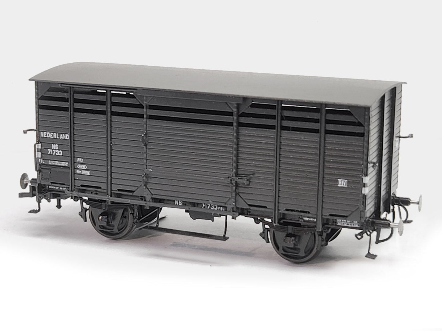 Messing bouwset veewagen zonder remhuis NS / HSM (1894-1960) Art m-180