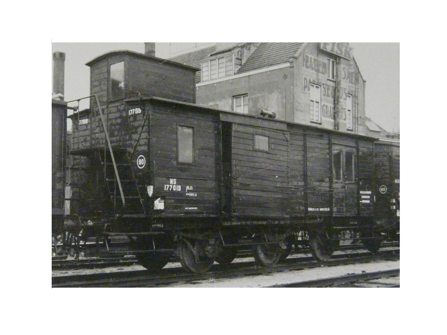 Messing bouwset drieassige werkwagen seinwezen NS (1930-1967) - Art. M-222