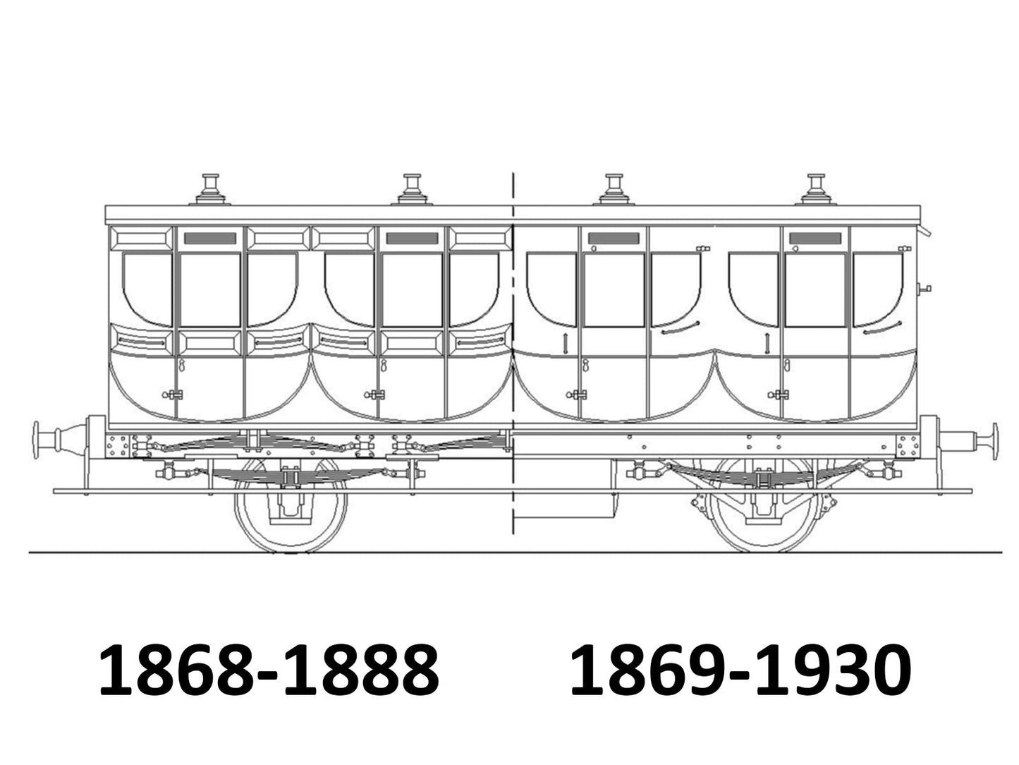 Messing bouwset rijtuig "HSM C4" NS / HSM (1883-1930) Art. M-249