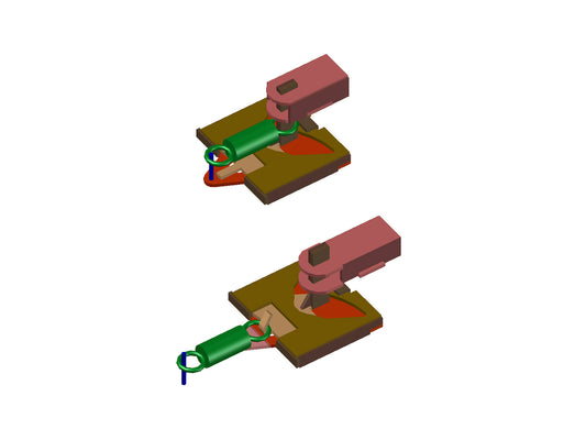 VERNIEUWD - Set messing kortkoppelmechanieken, bouwset - Art 556