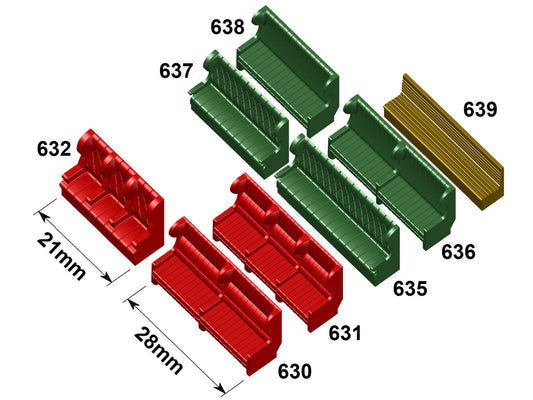 Banken voor personenrijtuigen, diverse types - NIEUW