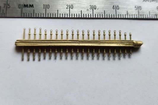 Messing handrailhouders voor 0,45mm draad (NIEUW)  Art. 925