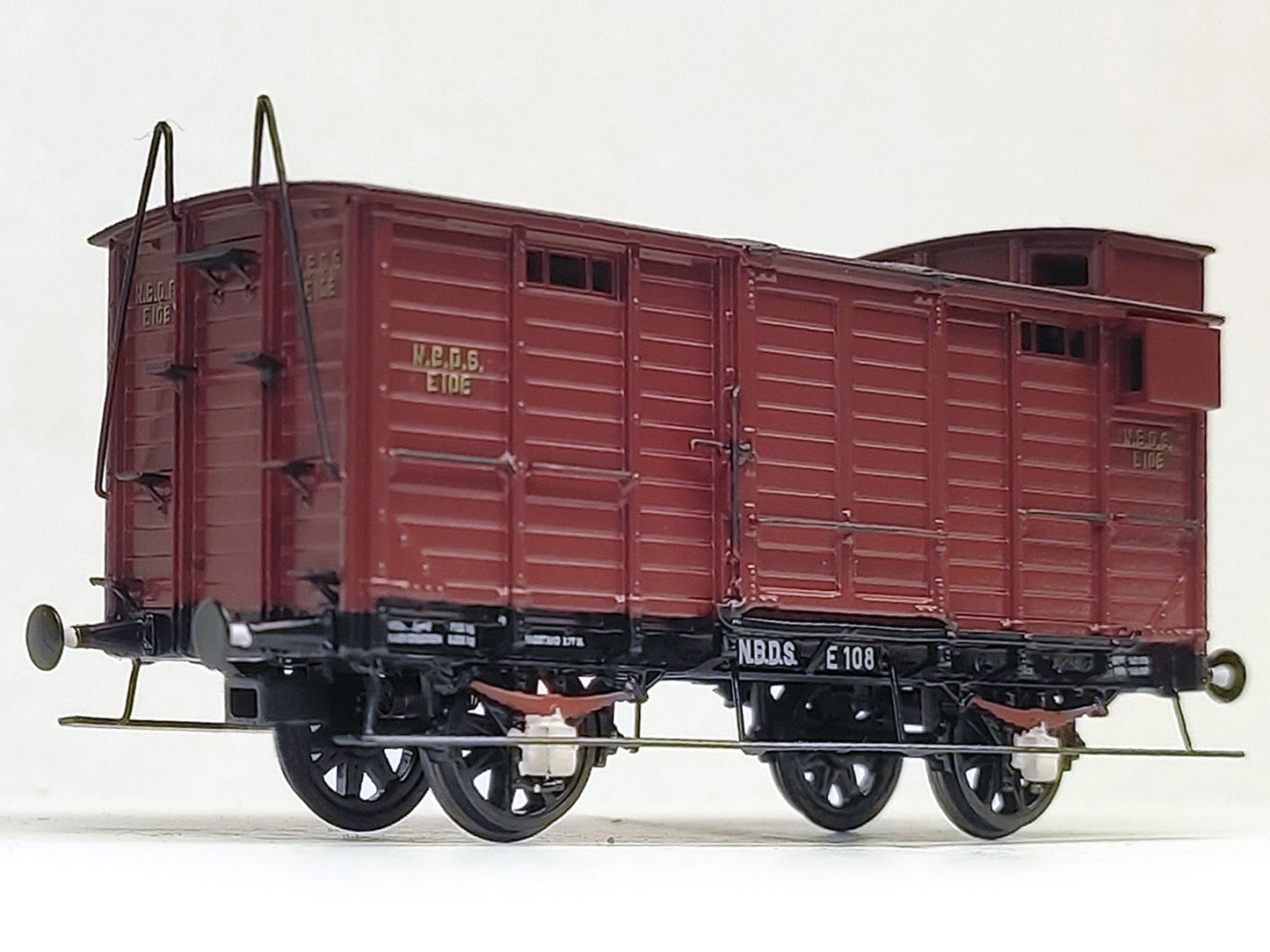 Kunststof bouwset bagagewagen NBDS nr 106, 107 (1891-1910)  Art. K-74
