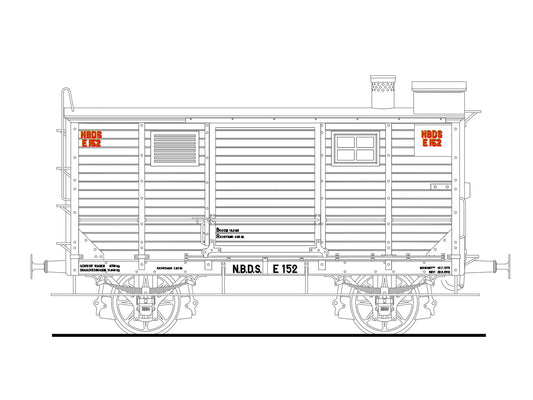 Bouwset bagagewagen NBDS 151-155 NBDS (1890-1919)  Art. K-77