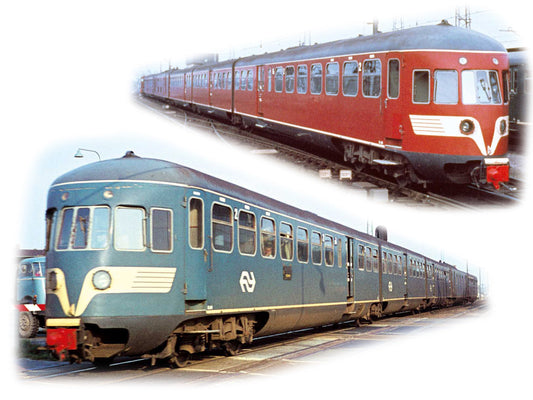 NS DE5 diesel treinstellen, messing bouwset (inzet 1940-1974) - Vooraankondiging