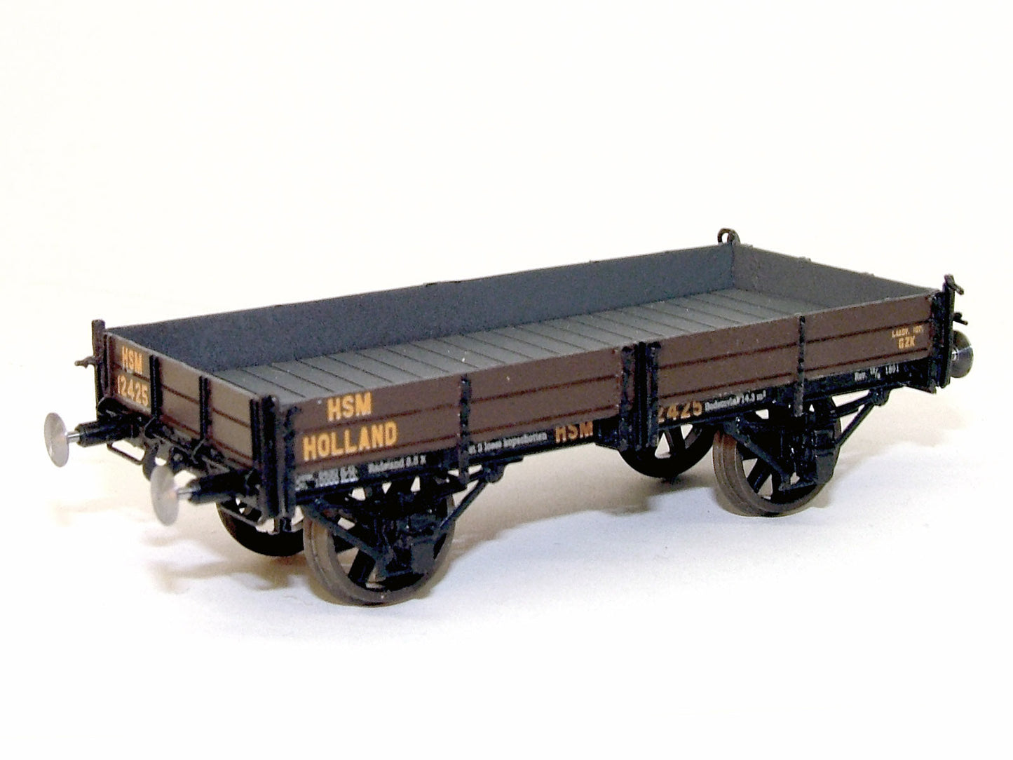 Messing bouwset zandwagen (NS-HSM) 1882-1947 art. M-131 (geschikt voor beginners)