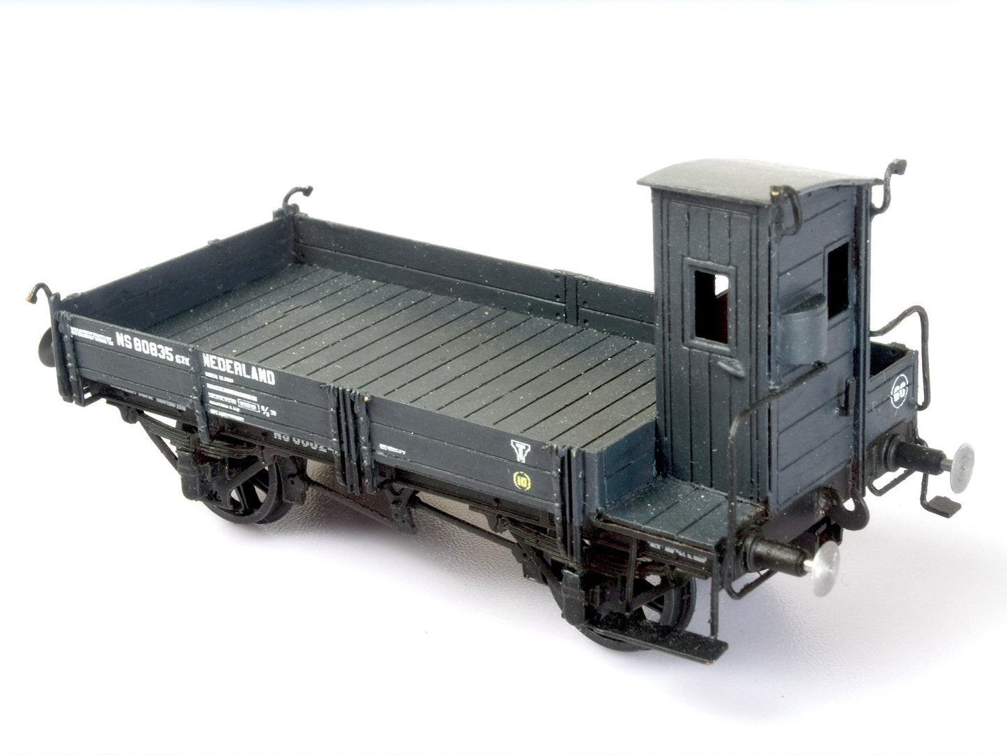 Messing bouwset zandwagen met remhuis (NS-HSM) 1883-1940  Art. M-132