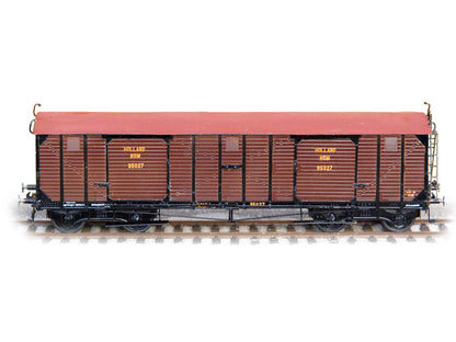 Messing bouwset gesloten vierassige goederenwagen NS-HSM (1893-1960) - Art. M-160ns