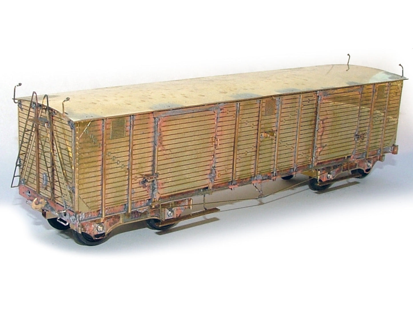 Messing bouwset gesloten vierassige goederenwagen NS-HSM (1893-1960) - Art. M-160ns