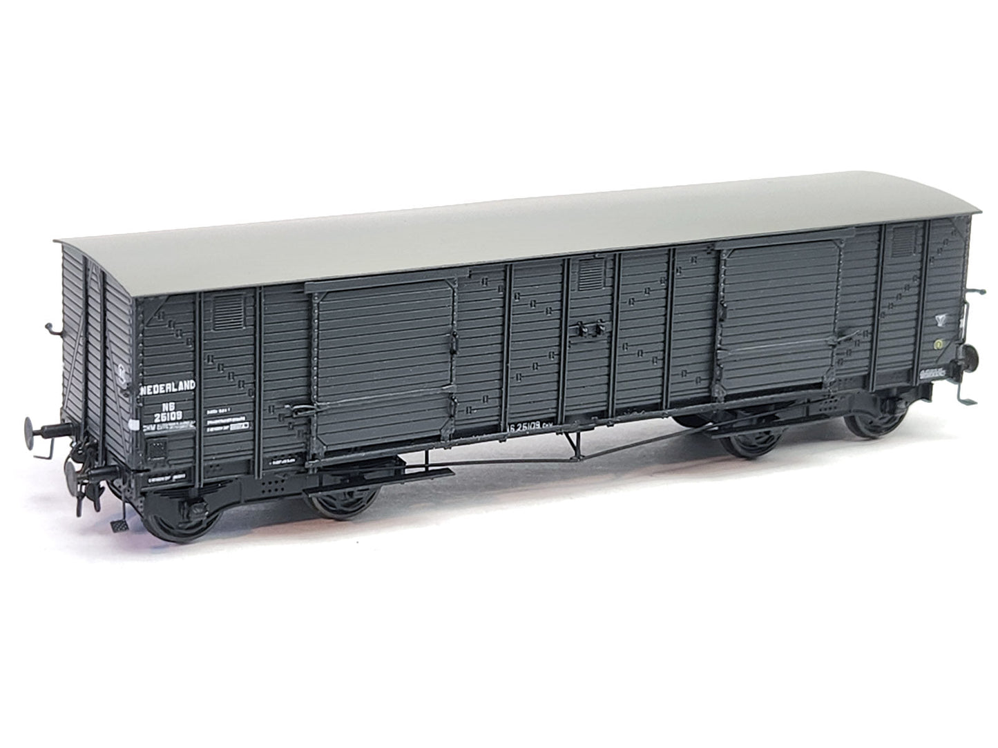 Messing bouwset gesloten vierassige goederenwagen NS-HSM (1893-1960) - Art. M-160ns