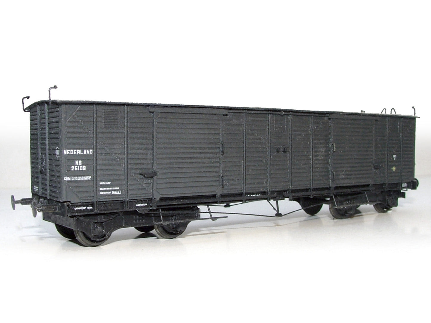 Messing bouwset gesloten vierassige goederenwagen NS-HSM (1893-1960) - Art. M-160ns