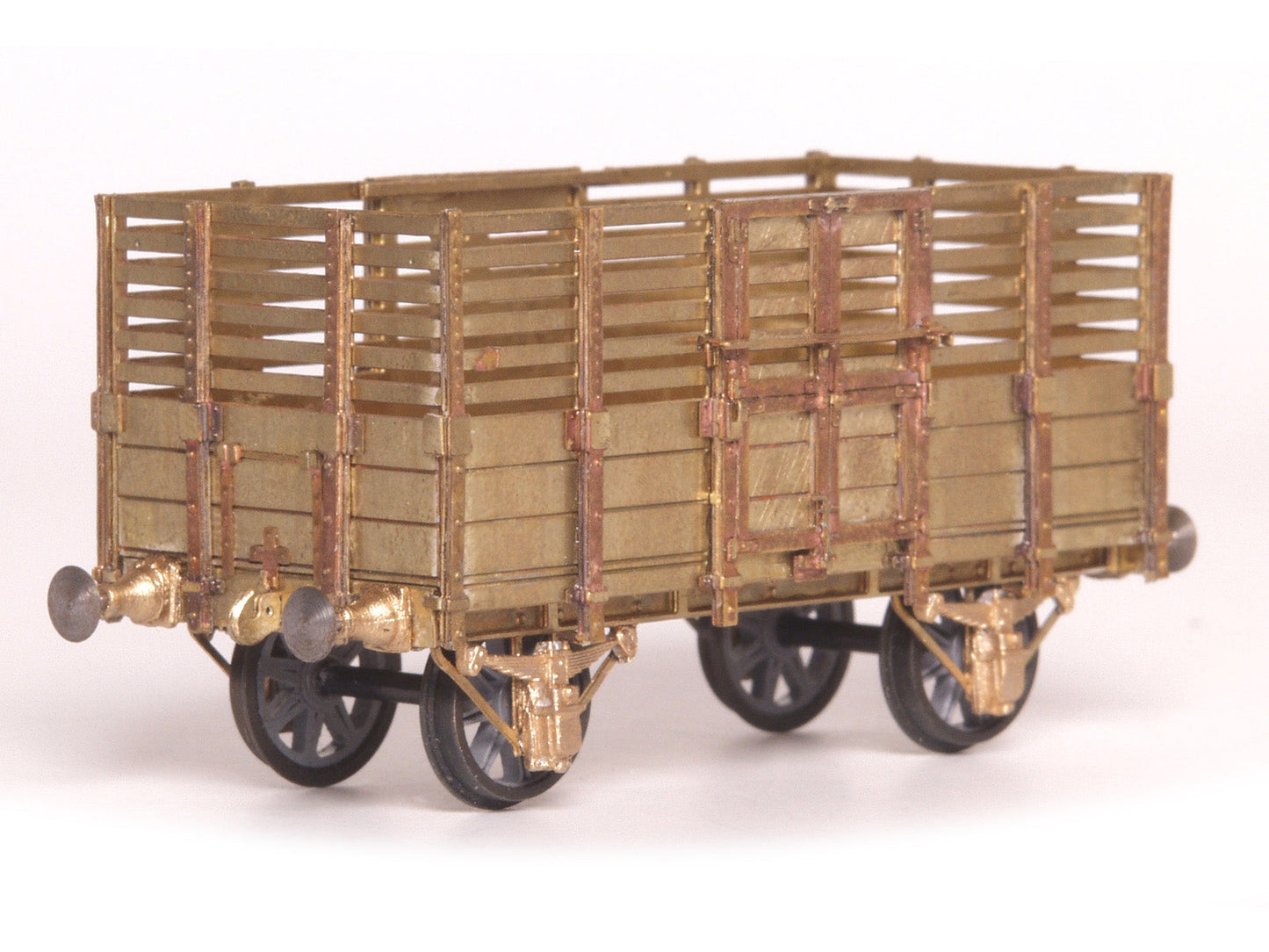 Messing bouwset hekkenwagen (NS-HSM (1870-1935) Art. M-161