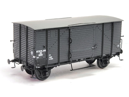 Messing bouwset goederenwagen CHD, oud model zonder remhuis NS / HSM (1879-1970)  Art. M-175