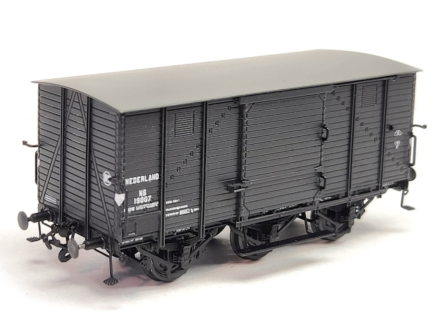 Messing bouwset goederenwagen CHD, drieassig NS / HSM (1898-1940)  Art. M-175