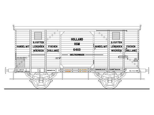 Messing bouwset viswagen model zonder remhuis HSM (1905-1912)  Art. M-175vis