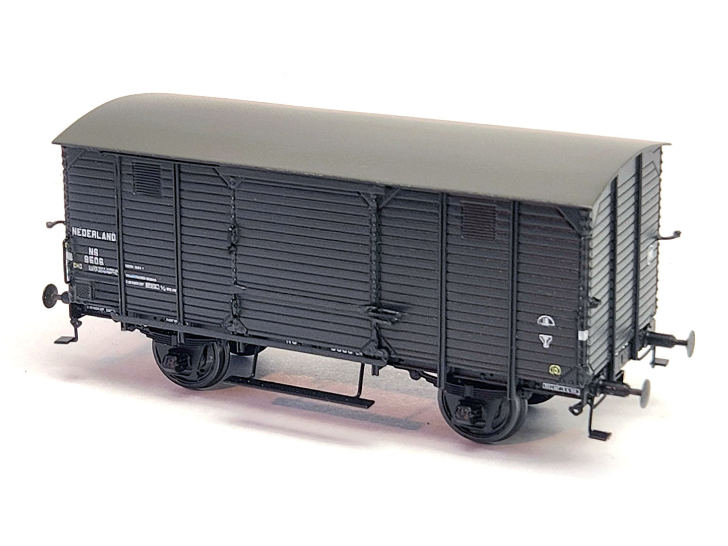 Messing bouwset goederenwagen CHD laat model zonder remhuis NS / HSM (1912-1970)  Art. M-176