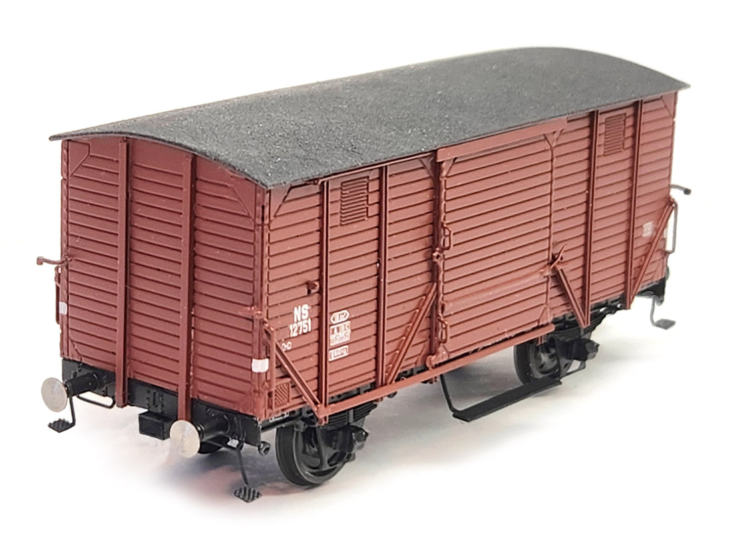 Messing bouwset goederenwagen CHD laat model zonder remhuis NS / HSM (1912-1970)  Art. M-176