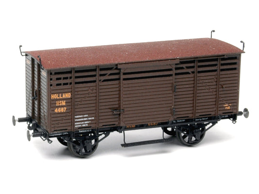 Messing bouwset veewagen zonder remhuis NS / HSM (1894-1960)  Art m-180