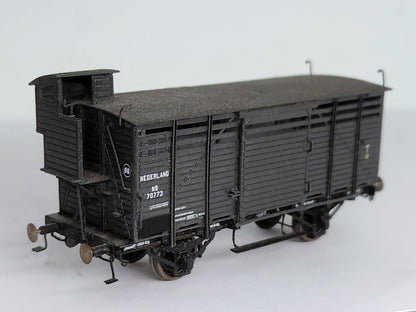 Messing bouwset "Veewagen HSM met remhuis" NS / HSM (1894-1955) Art M-181