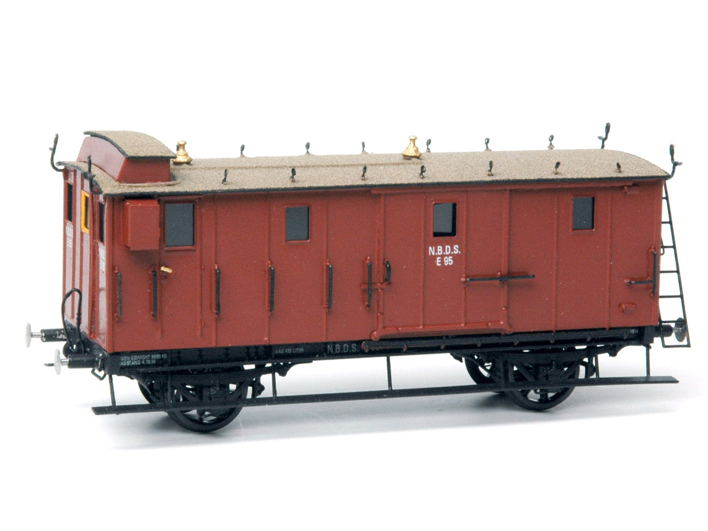 Messing bouwset bagagewagen NS / SS / NBDS (1877-1937)  Art. M-220