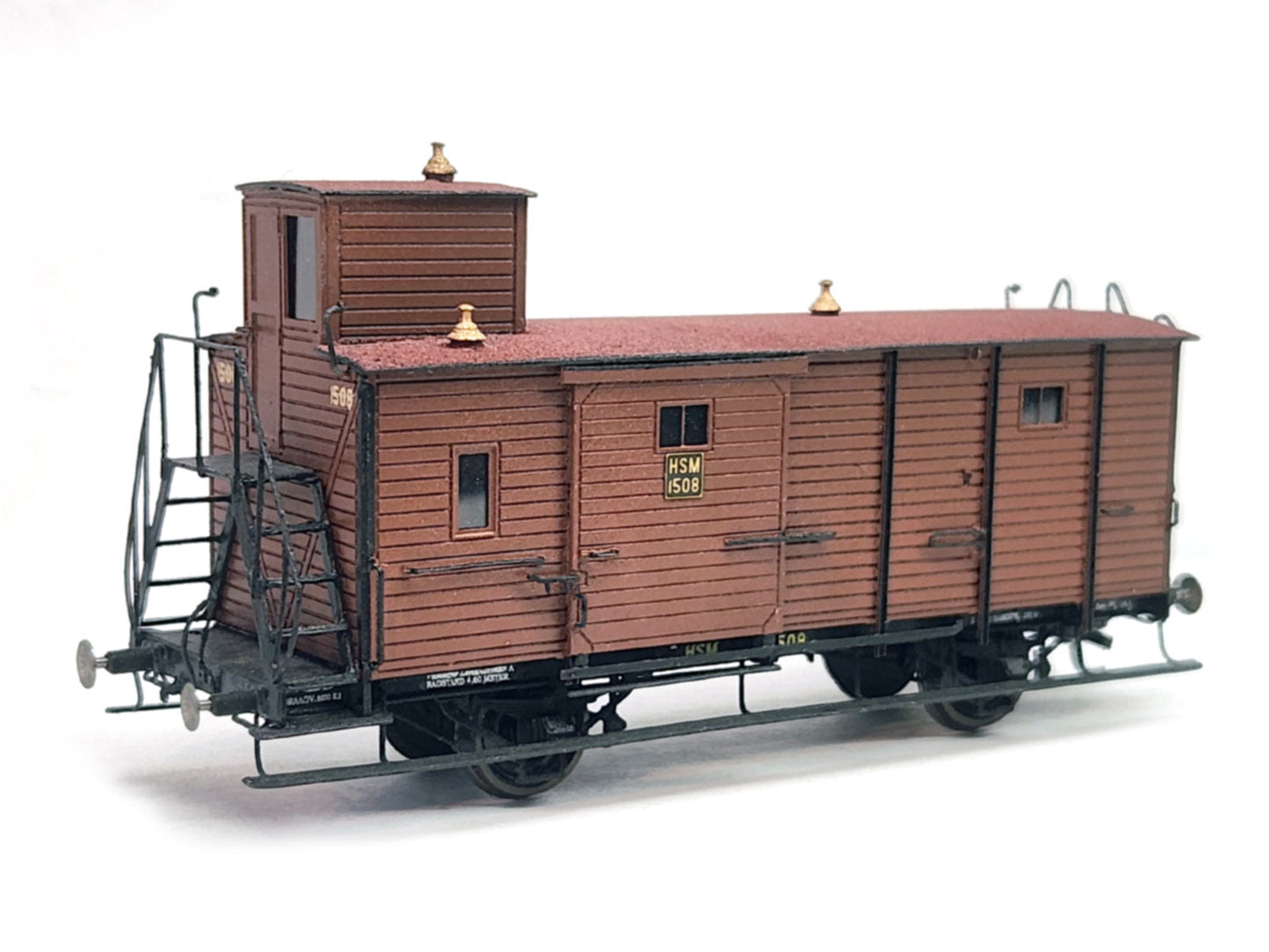 Messing bouwset HSM (post)bagagewagen NS / HSM (1883-1940) - art. M-221 en M-222