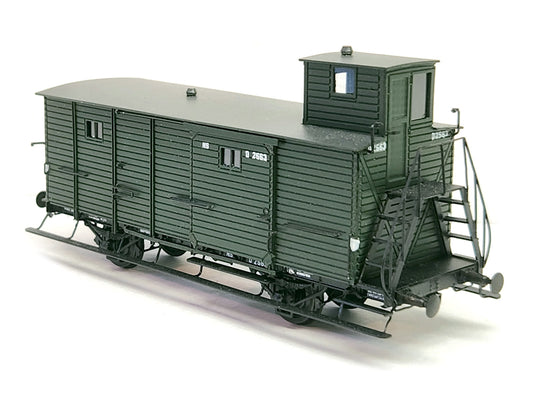 Messing bouwset HSM (post)bagagewagen NS / HSM (1883-1940) - art. M-221 en M-222