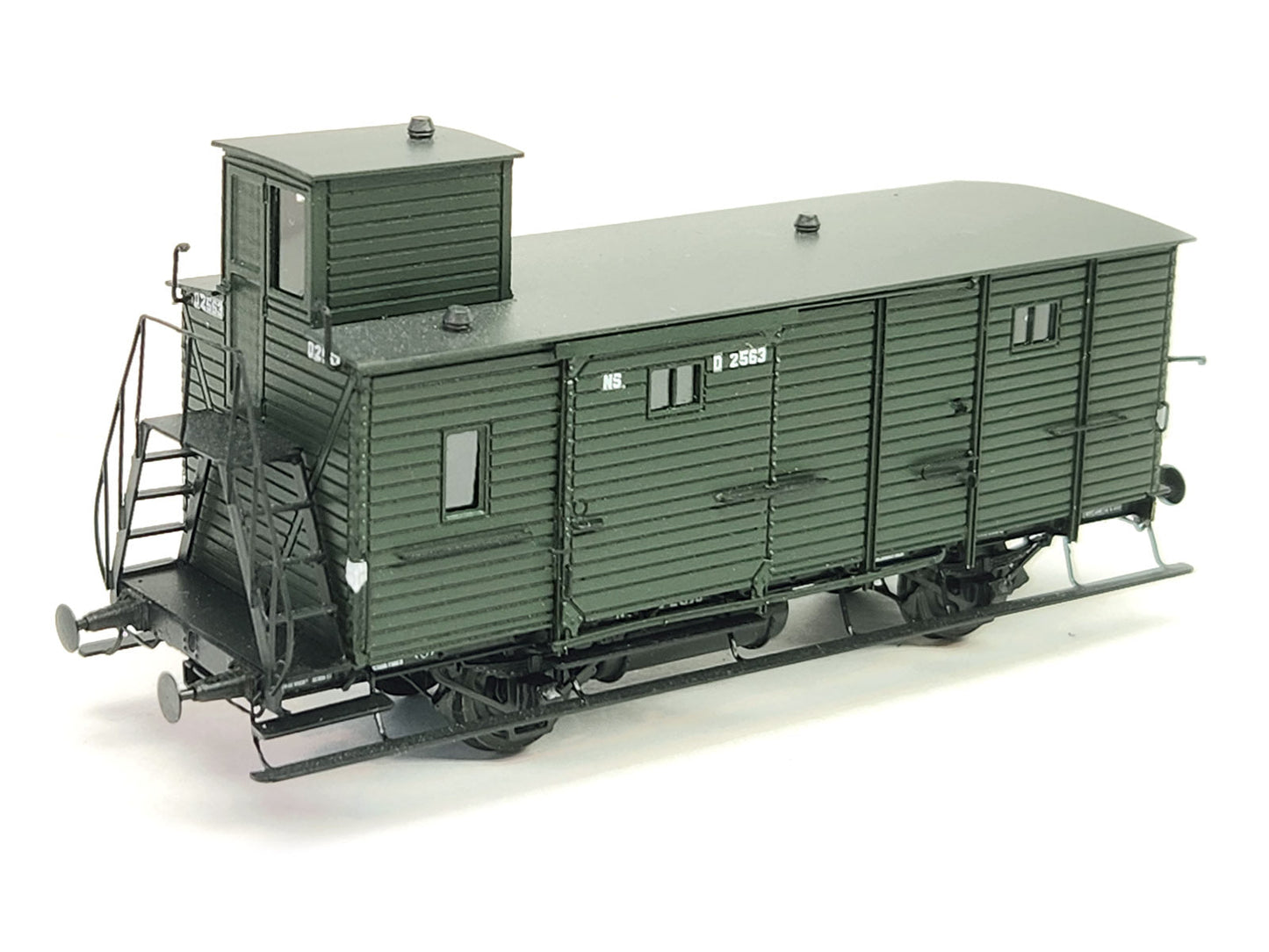 Messing bouwset HSM (post)bagagewagen NS / HSM (1883-1940) - art. M-221 en M-222