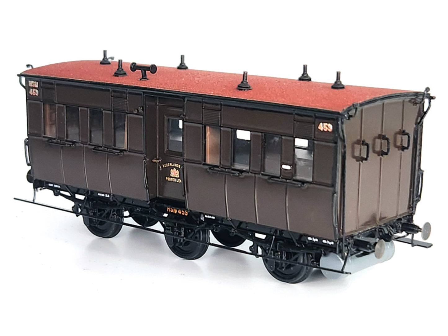 Messing bouwset postrijtuig NS / HSM (1893-1953) - art. M-223  NIEUW