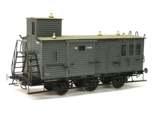 Messing bouwset drieassige werkwagen seinwezen NS (1930-1967) - Art. M-222