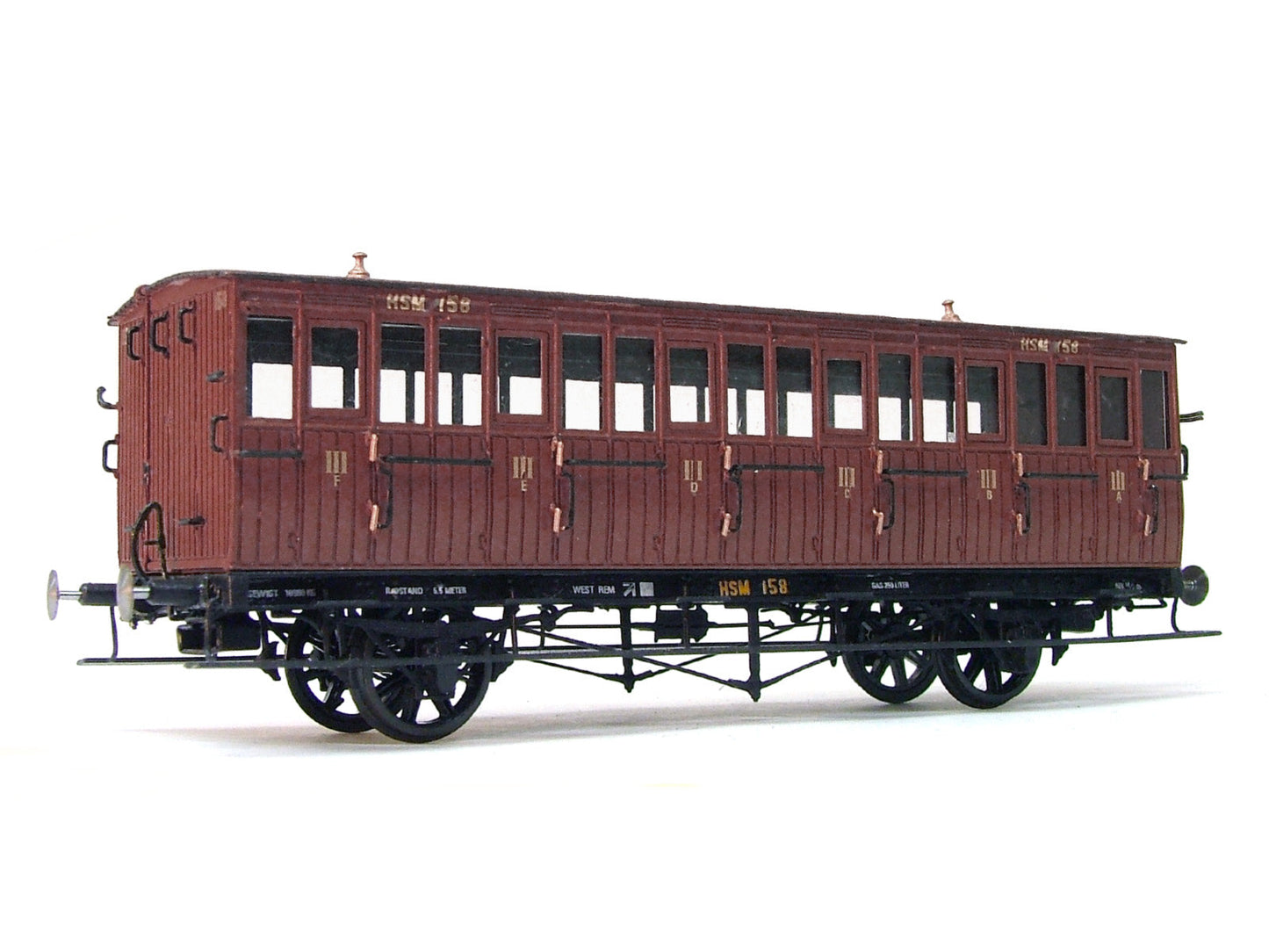 Messing bouwset 3e klasse rijtuig met 6 coupés NS / HSM (1875-1939) - Art. M-234