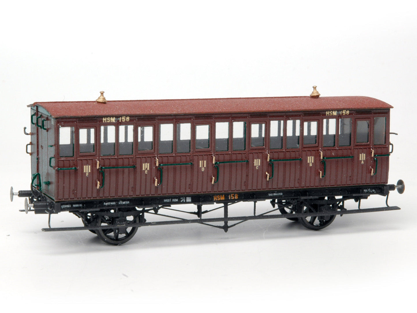 Messing bouwset 3e klasse rijtuig met 6 coupés NS / HSM (1875-1939) - Art. M-234