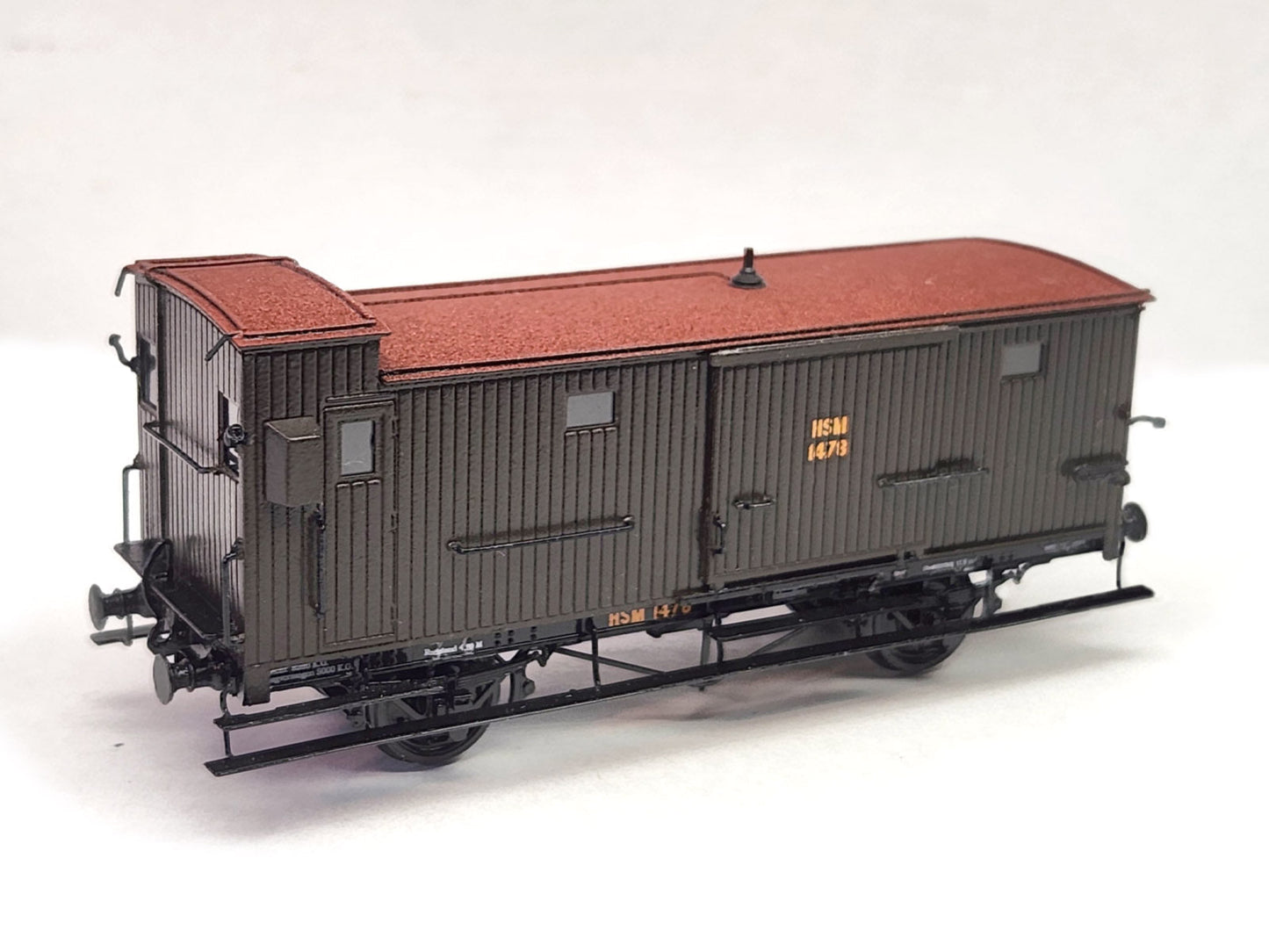 Messing bouwset bagagewagens HSM / NS (1877-1935)  Art. M-252  NIEUW