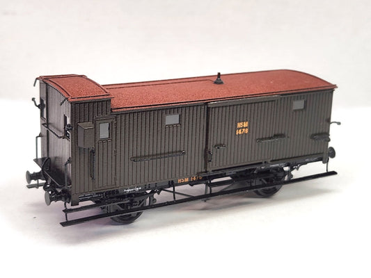 Messing bouwset bagagewagens HSM / NS (1877-1935)  Art. M-252  NIEUW