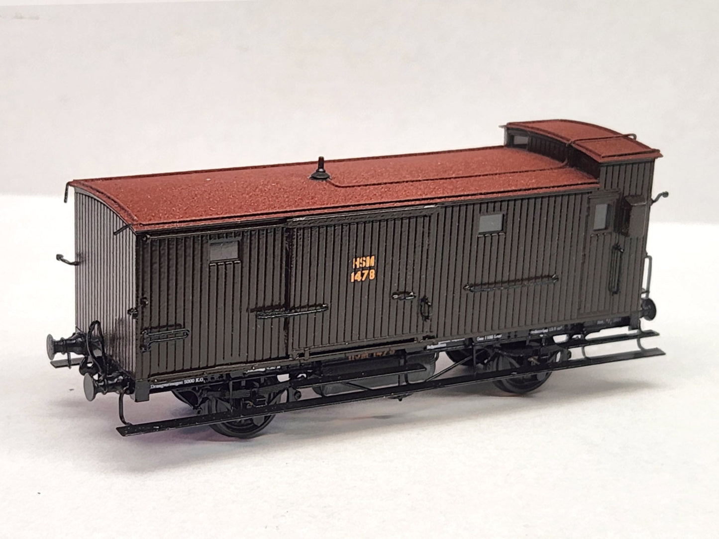 Messing bouwset bagagewagens HSM / NS (1877-1935)  Art. M-252  NIEUW