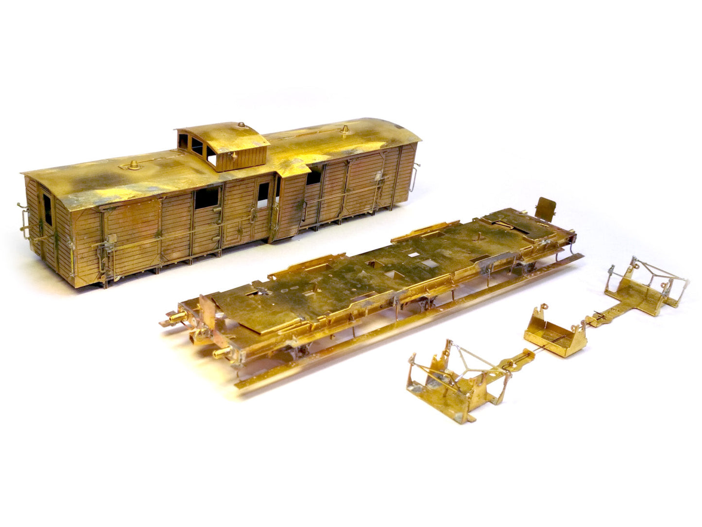 Messing bouwset bagagewagen NS / SS (1909-1961)  Art. M-260