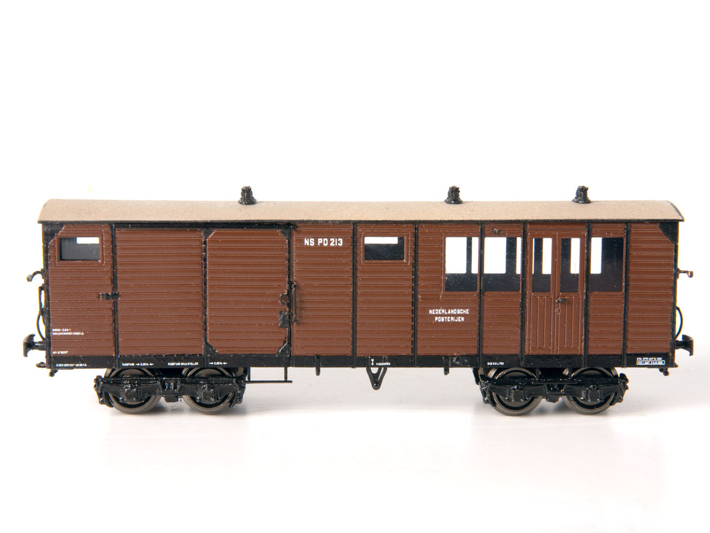 Messing bouwset normaalspoor tram post-bagagewagen SS / NS (1915-1954) - Art. M-401