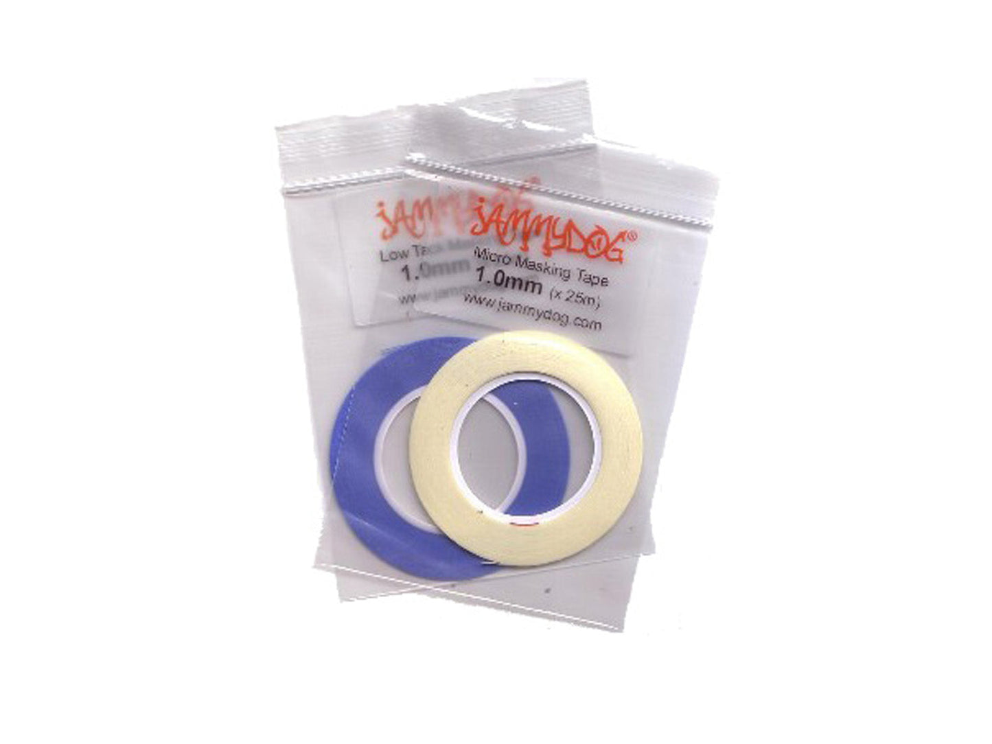 Afplaktape 0,5mm en 0,75mm voor biezen, rol 25m