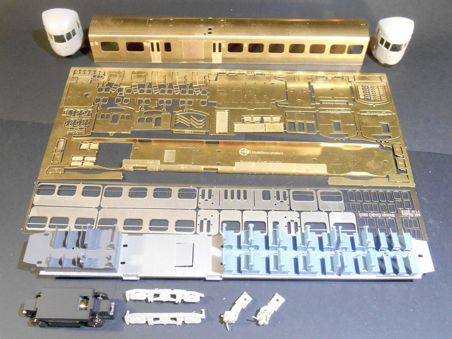 Messing bouwset diesel motorwagen NS OmBC 2901-2908 (1937-1961)