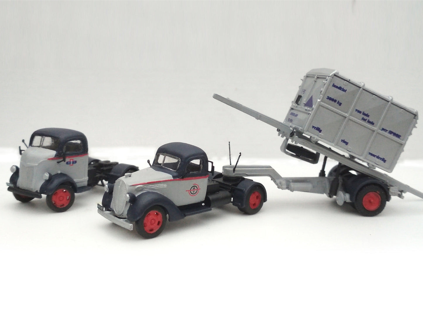 Bouwsets laadkistensysteem NS o.a trekkers, kisten, opschriften (1938-1970)