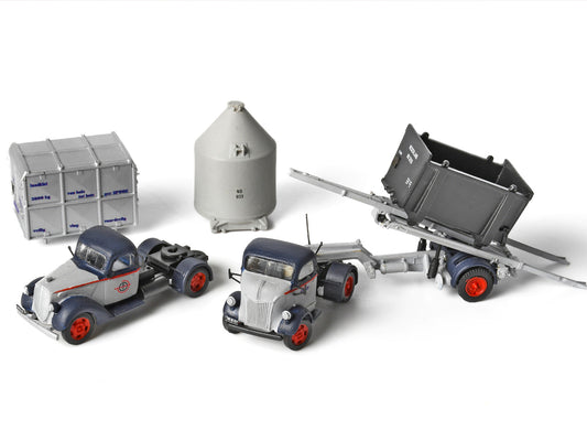 Bouwsets laadkistensysteem NS o.a trekkers, kisten, opschriften (1938-1970)