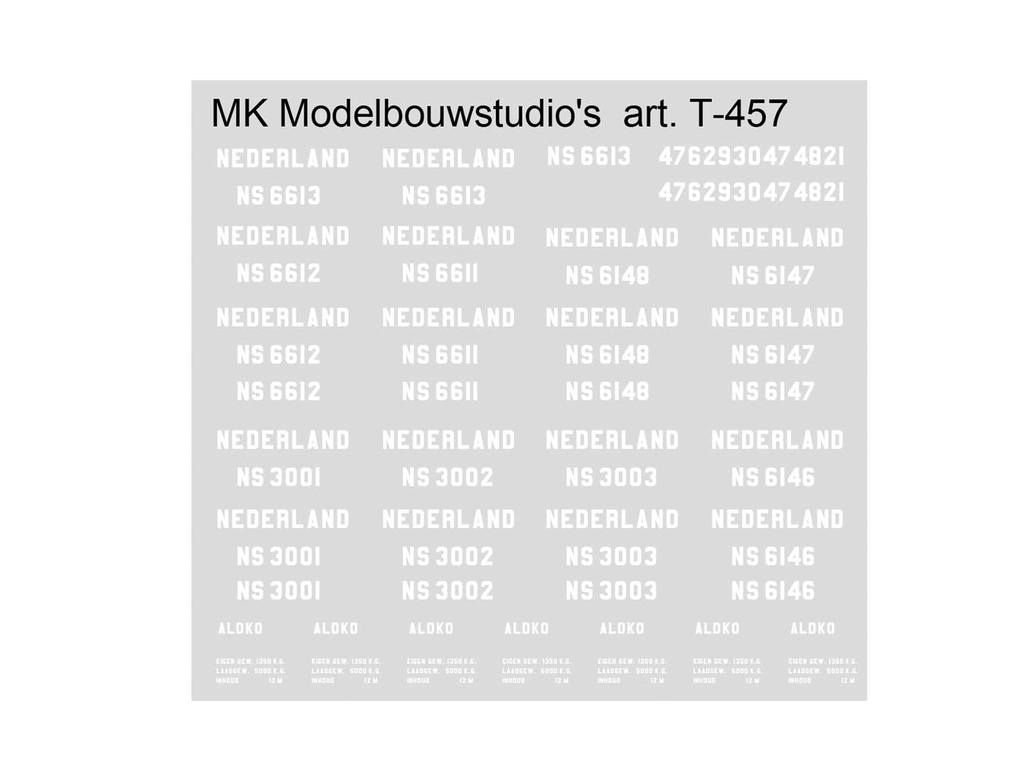 Bouwsets laadkistensysteem NS o.a trekkers, kisten, opschriften (1938-1970)