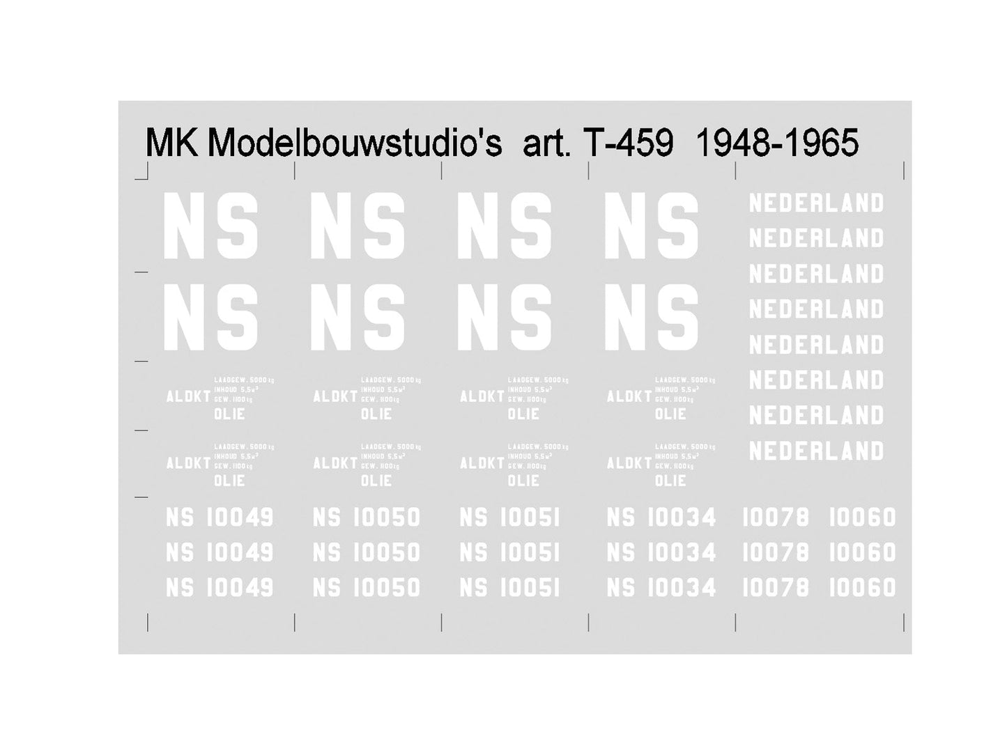 Bouwsets laadkistensysteem NS o.a trekkers, kisten, opschriften (1938-1970)