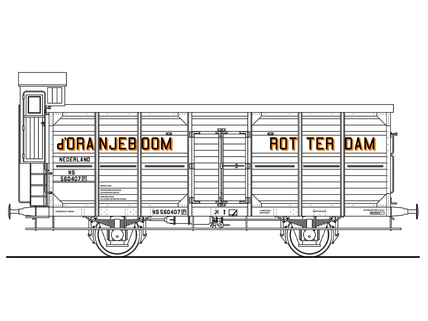 Ombouwsetvoor bierwagen "Oranjeboom" (1921-1945)  Art. T-20p10