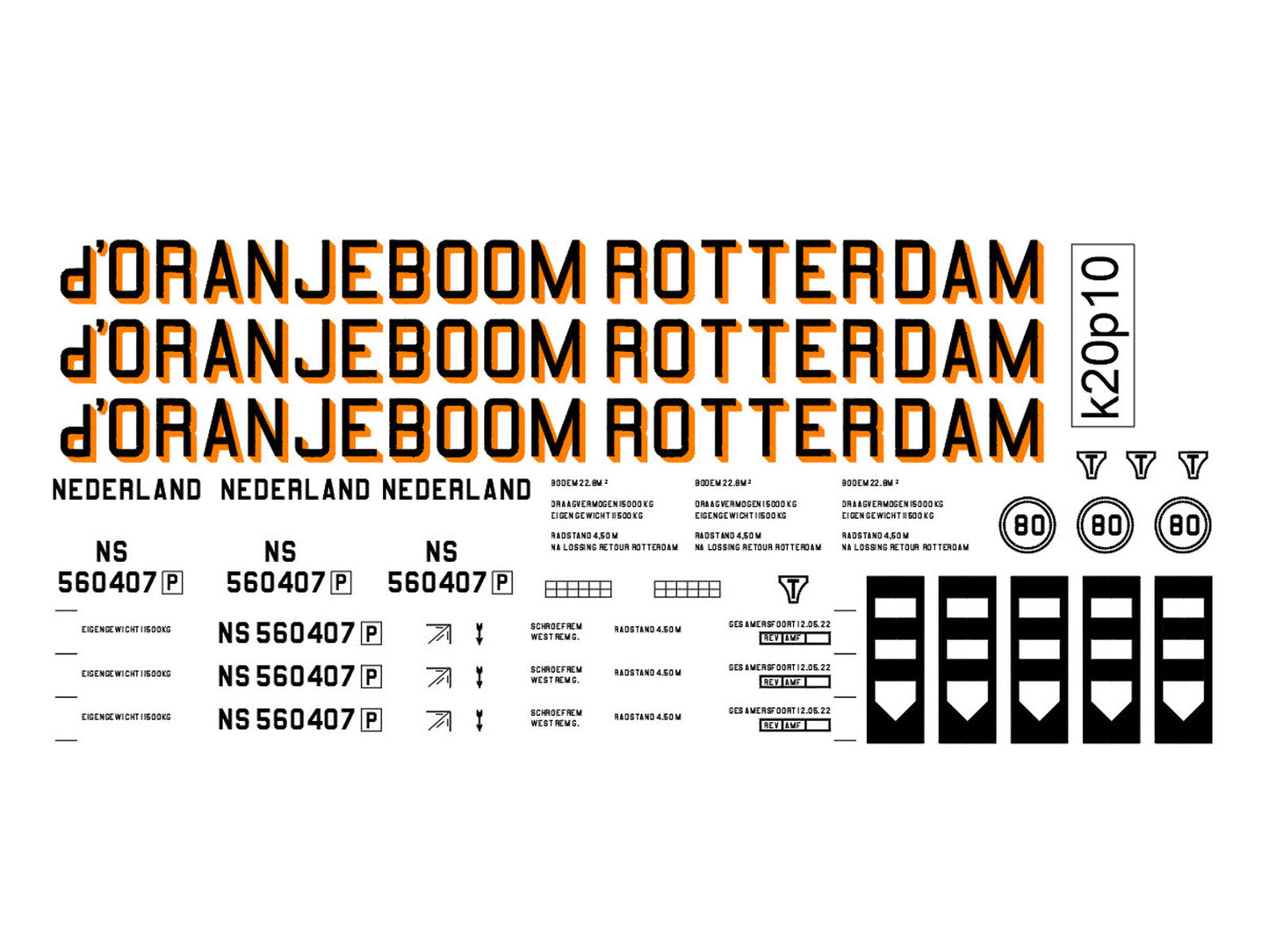 Ombouwsetvoor bierwagen "Oranjeboom" (1921-1945)  Art. T-20p10