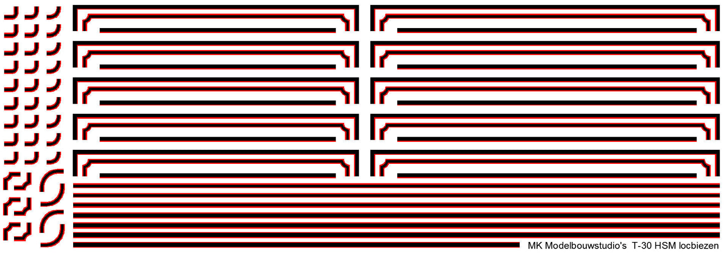 HSM locomotief biezen (rood-zwart) - Art T-HSM30