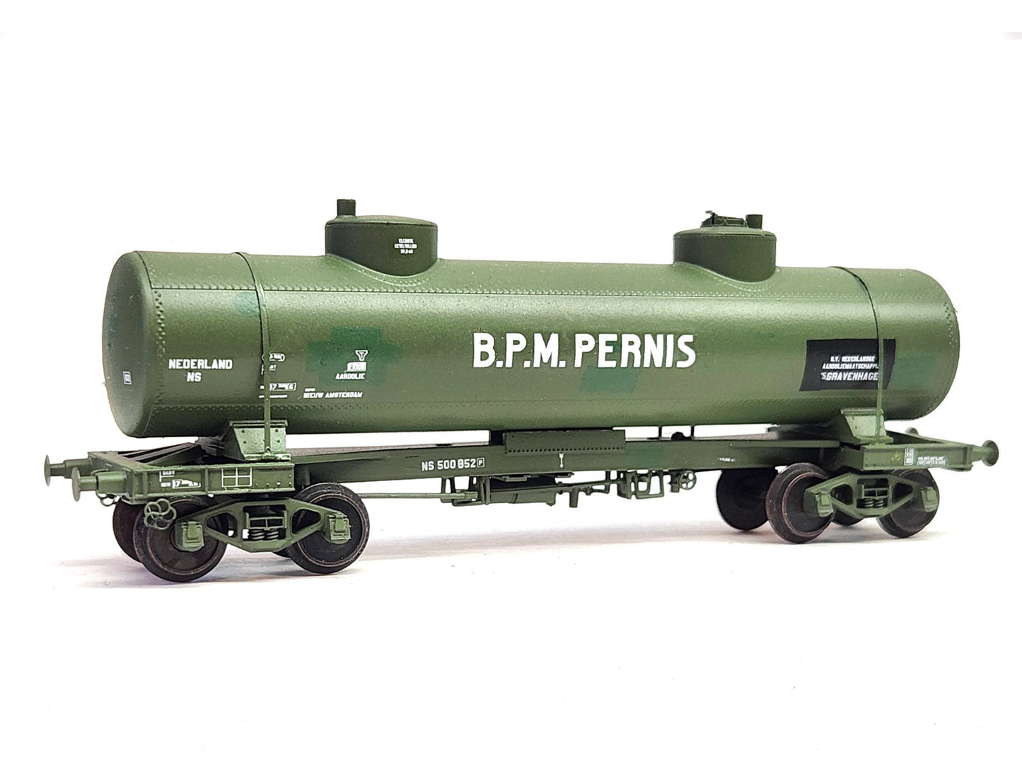 Ombouwset ketelwagen "BPM Pernis" voor olietrein, ex USATC (1947-1951) Art. T-32p1  NIEUW