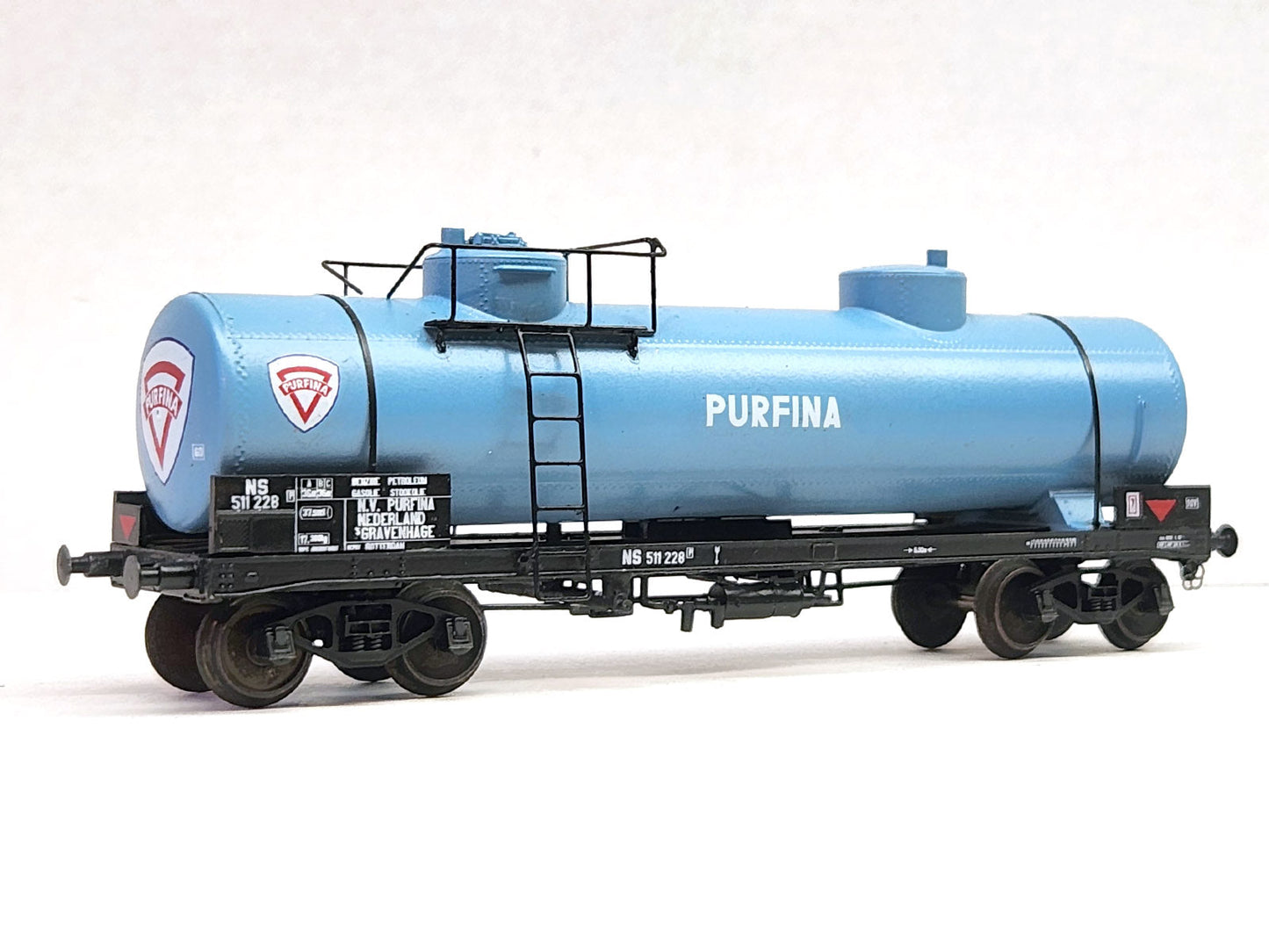 Ombouwset ketelwagen "Purfina", ex USATC (1954-1966) Art. T-32p7  NIEUW